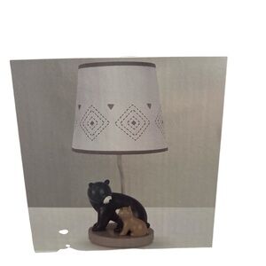 Bear Family Table Lamp - Black and Brown